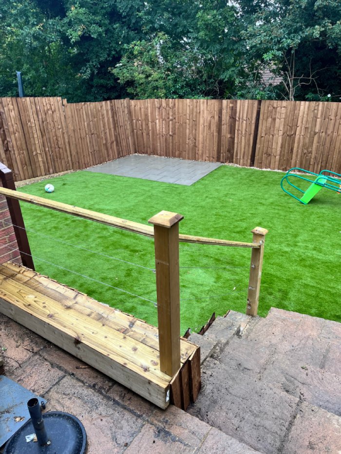 artificial grass installed